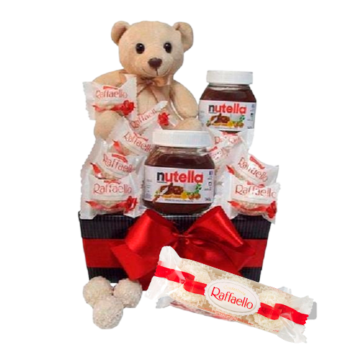 caixa quadrada média decorada Nutella
